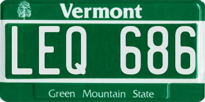 VT license plate LEQ686