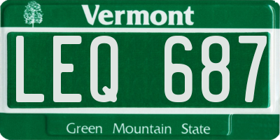 VT license plate LEQ687