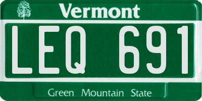 VT license plate LEQ691