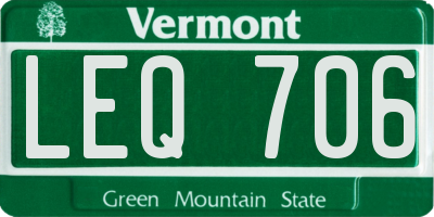 VT license plate LEQ706