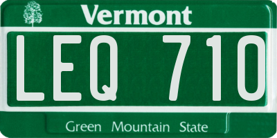 VT license plate LEQ710