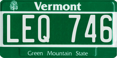 VT license plate LEQ746