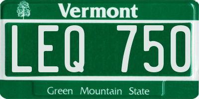 VT license plate LEQ750