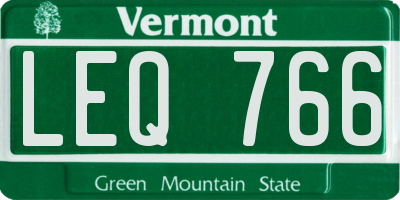 VT license plate LEQ766