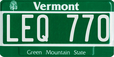VT license plate LEQ770
