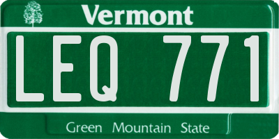 VT license plate LEQ771