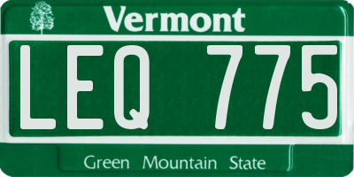 VT license plate LEQ775