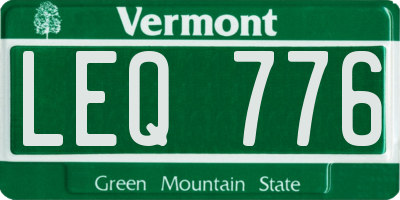 VT license plate LEQ776
