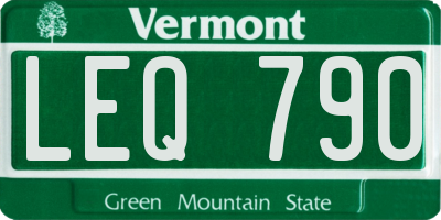 VT license plate LEQ790