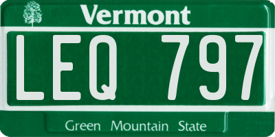 VT license plate LEQ797