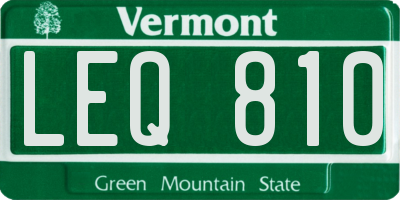 VT license plate LEQ810
