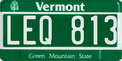 VT license plate LEQ813