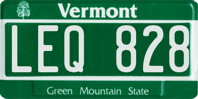 VT license plate LEQ828