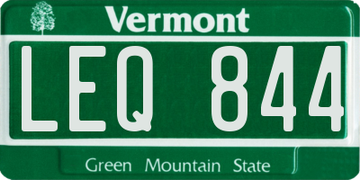 VT license plate LEQ844