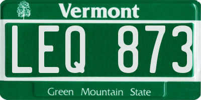 VT license plate LEQ873