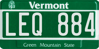 VT license plate LEQ884