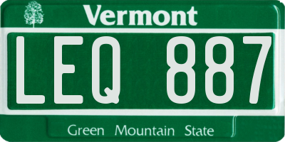 VT license plate LEQ887