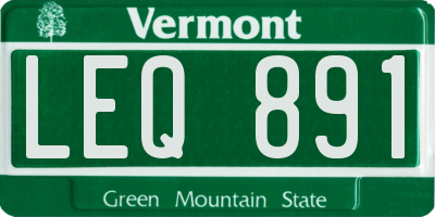 VT license plate LEQ891