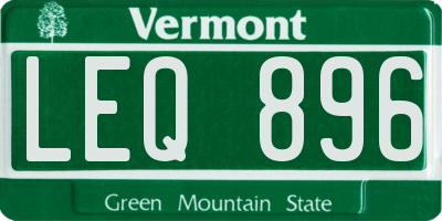 VT license plate LEQ896