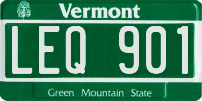 VT license plate LEQ901