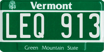 VT license plate LEQ913