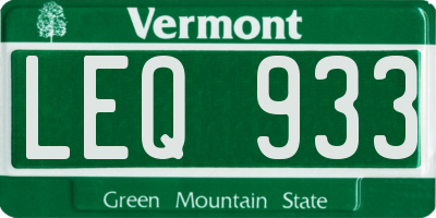 VT license plate LEQ933