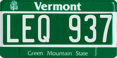 VT license plate LEQ937