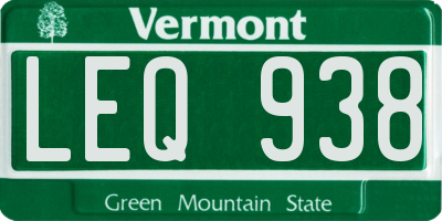 VT license plate LEQ938