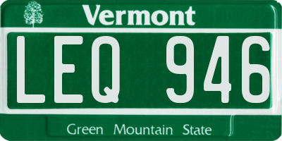 VT license plate LEQ946