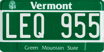 VT license plate LEQ955