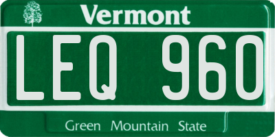 VT license plate LEQ960