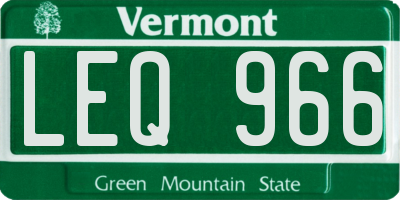 VT license plate LEQ966