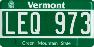 VT license plate LEQ973
