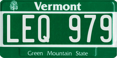 VT license plate LEQ979