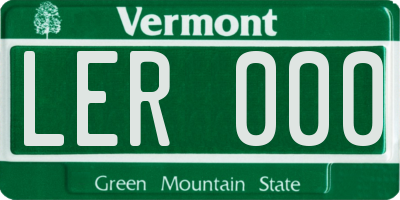 VT license plate LER000