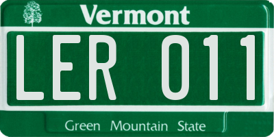 VT license plate LER011