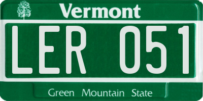 VT license plate LER051