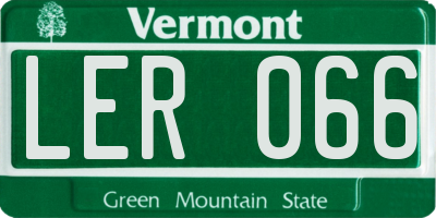 VT license plate LER066