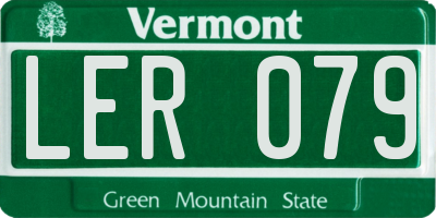 VT license plate LER079