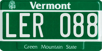 VT license plate LER088