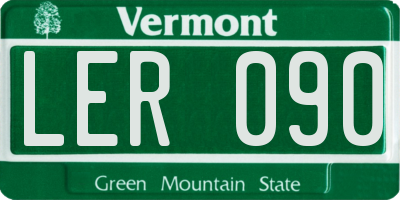 VT license plate LER090