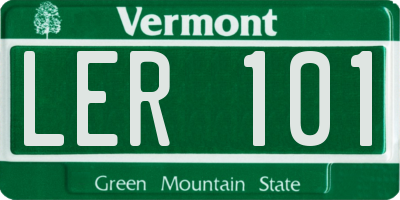 VT license plate LER101
