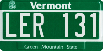VT license plate LER131