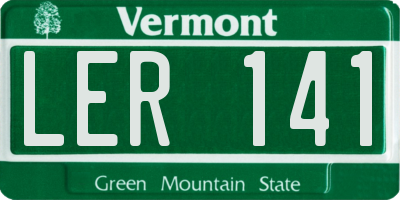 VT license plate LER141