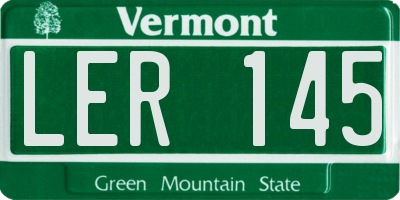 VT license plate LER145