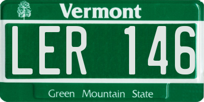 VT license plate LER146
