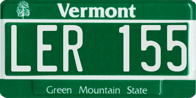 VT license plate LER155