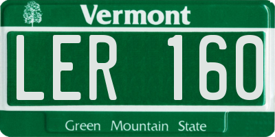 VT license plate LER160