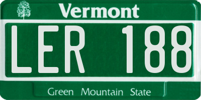VT license plate LER188