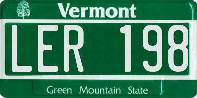 VT license plate LER198